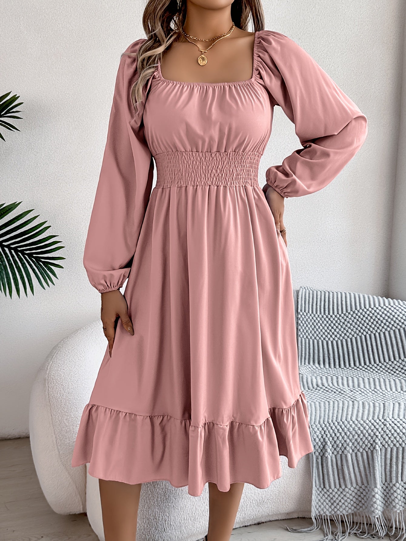 Noelle - Lantern Sleeve Flare Dress