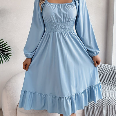 Noelle - Lantern Sleeve Flare Dress