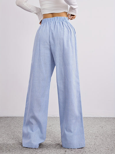 Sloane - Elastic Waist Striped Pants