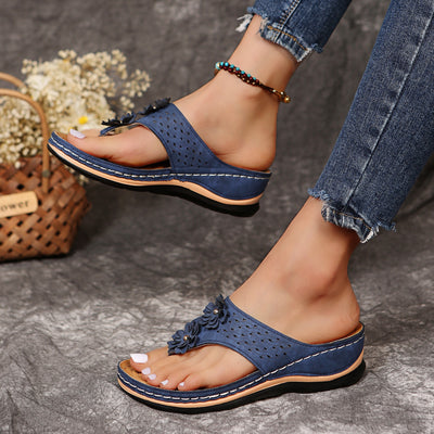 Bianca - Sewn Wedge Flip-Flops