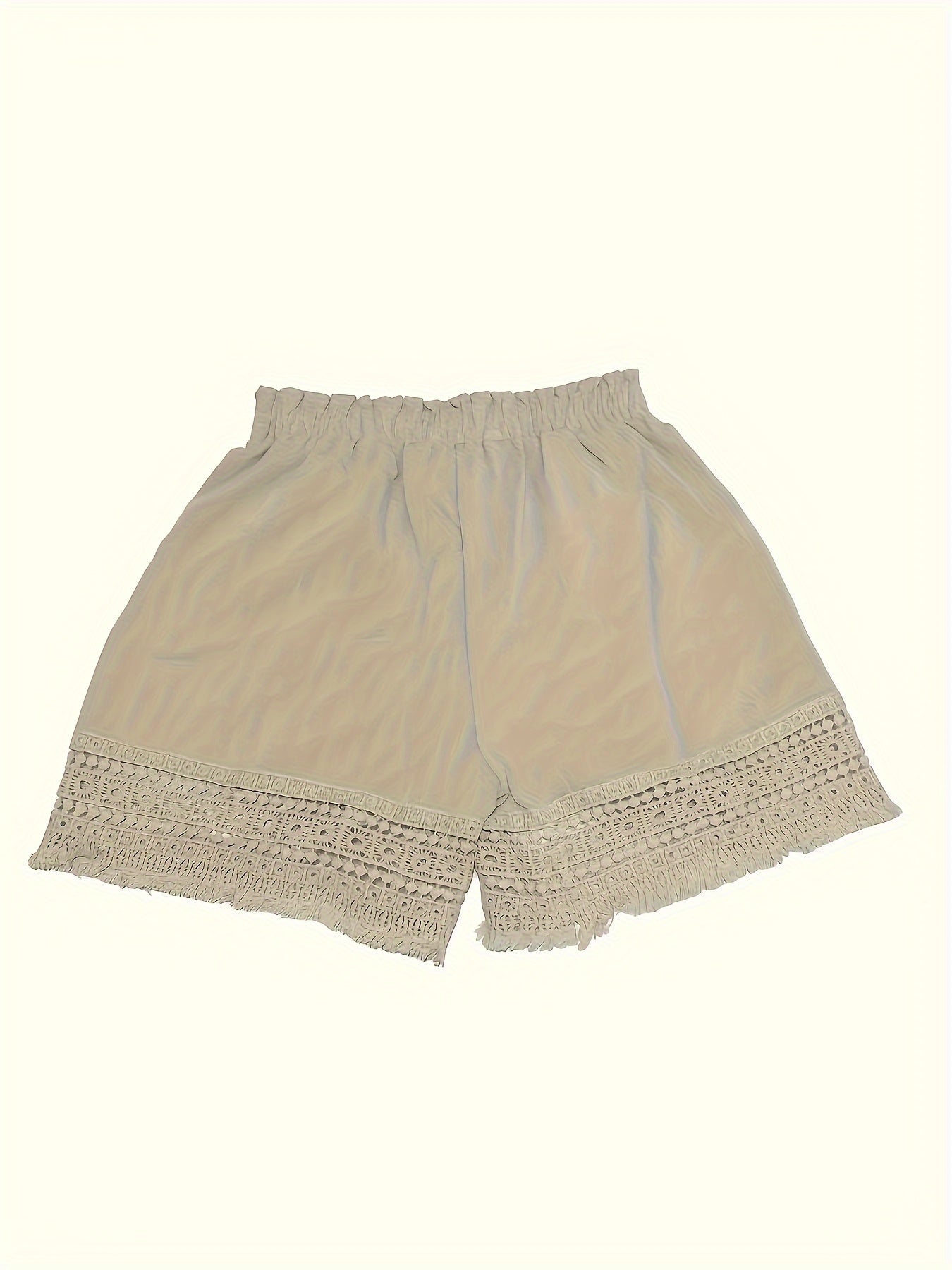 Elysian - Lace-Edged High Waist Shorts