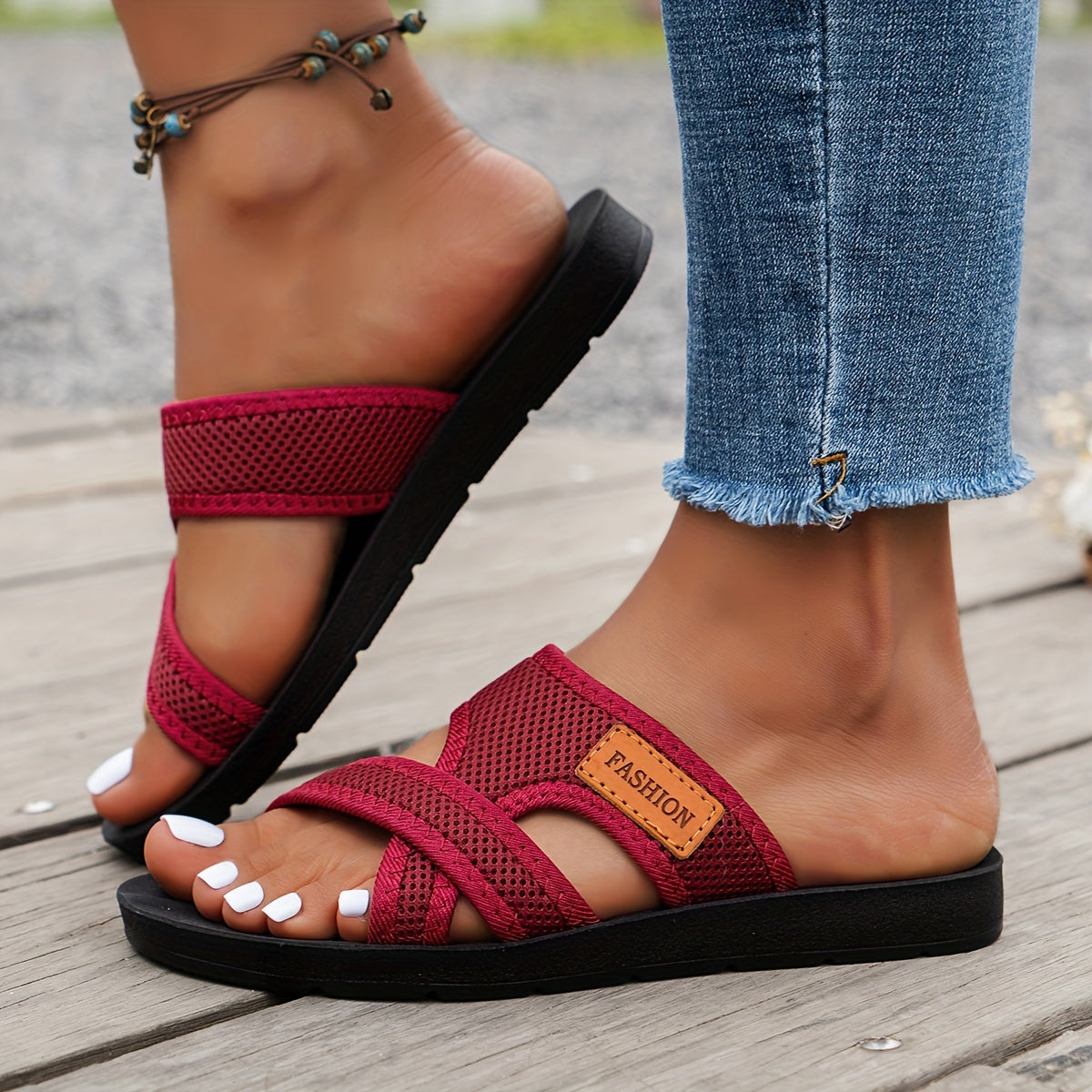 Sienna - Summer Mesh Slide Sandal