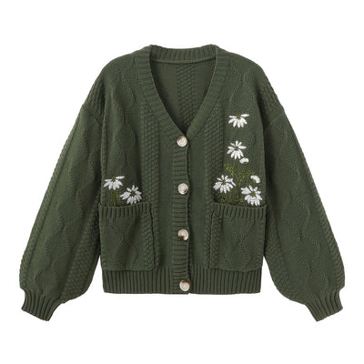 Lilia - Embroidered Floral Cardigan