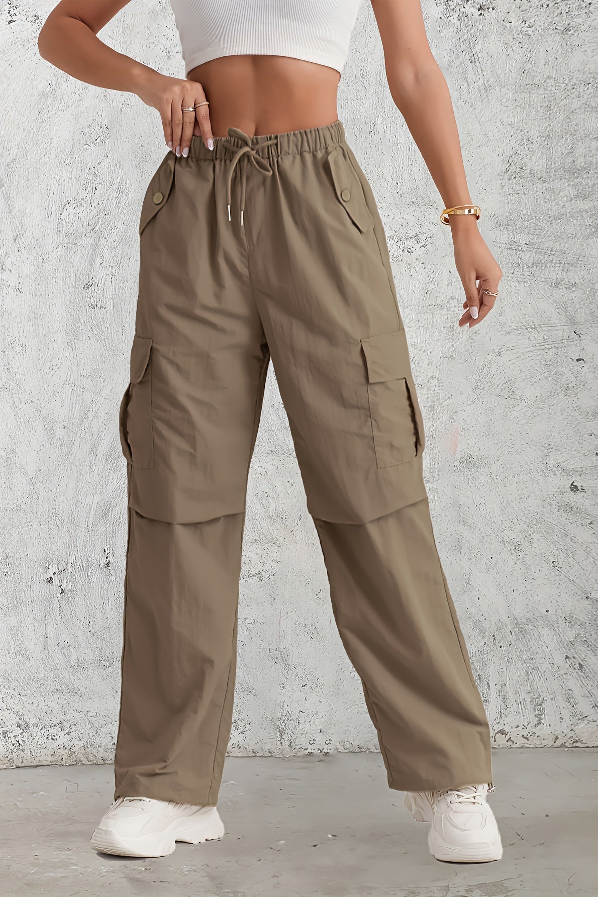 Harlow - High Waist Cargo Pants