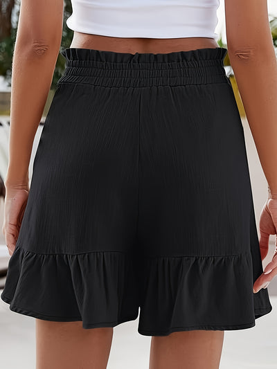 Nova - Plus Size Relaxed Fit High-Waisted Shorts