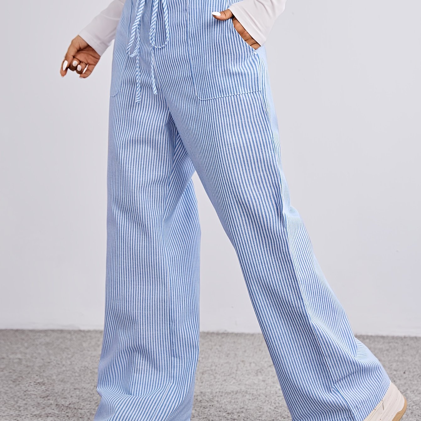 Sloane - Elastic Waist Striped Pants