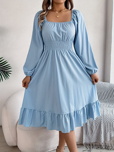 Noelle - Lantern Sleeve Flare Dress