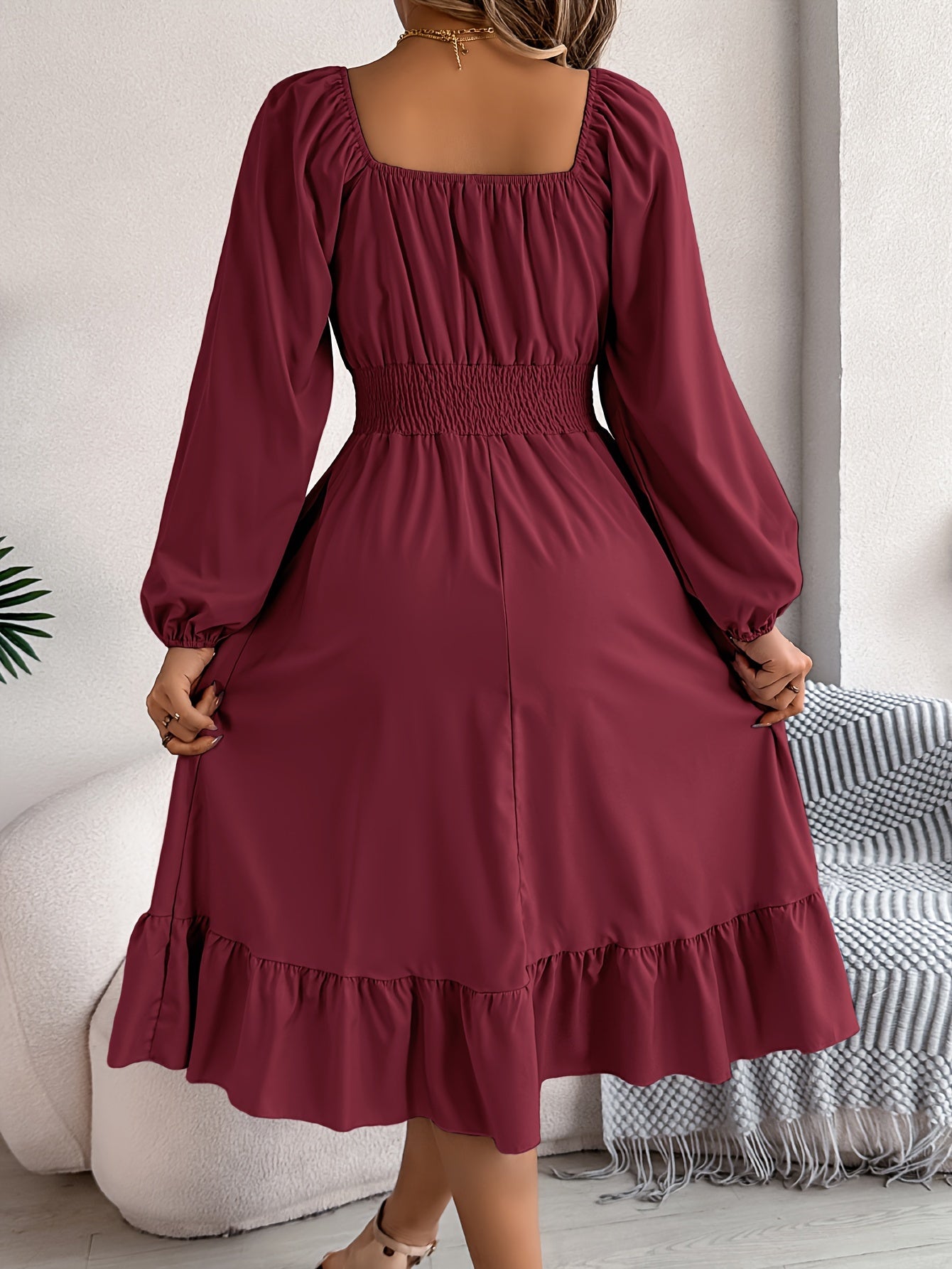 Noelle - Lantern Sleeve Flare Dress