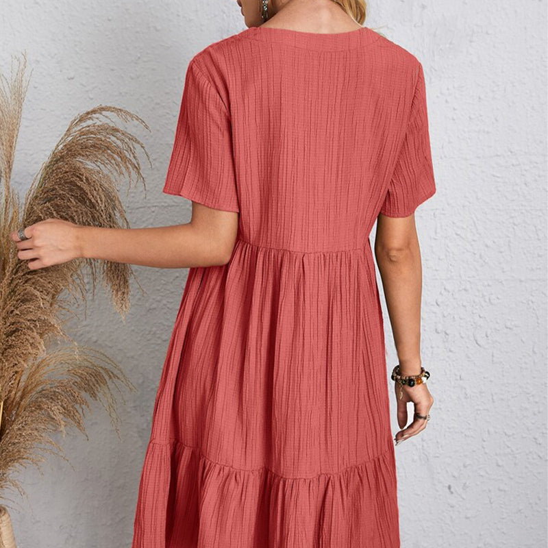 Alina - Bohemian V-Neck Dress