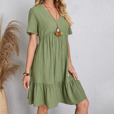 Alina - Bohemian V-Neck Dress