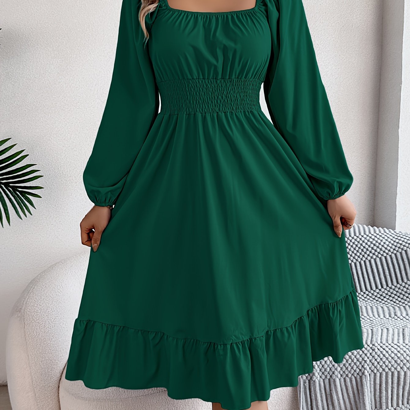 Noelle - Lantern Sleeve Flare Dress