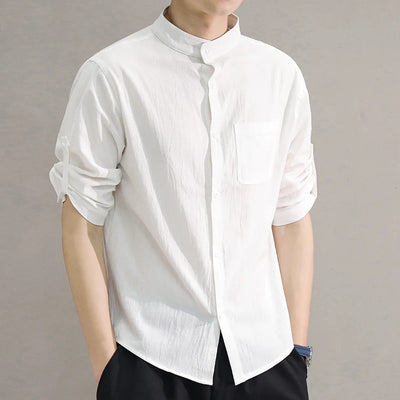 Milo | Mandarin Collar Button-Up