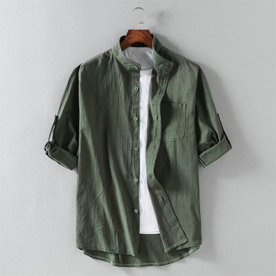 Milo | Mandarin Collar Button-Up