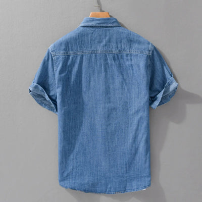 Orion - Premium Short Sleeve Denim Button-Up