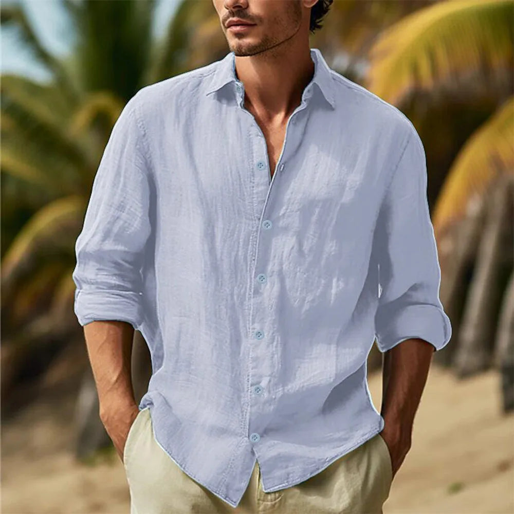 Alaric - Loose Fit Linen Button-Up