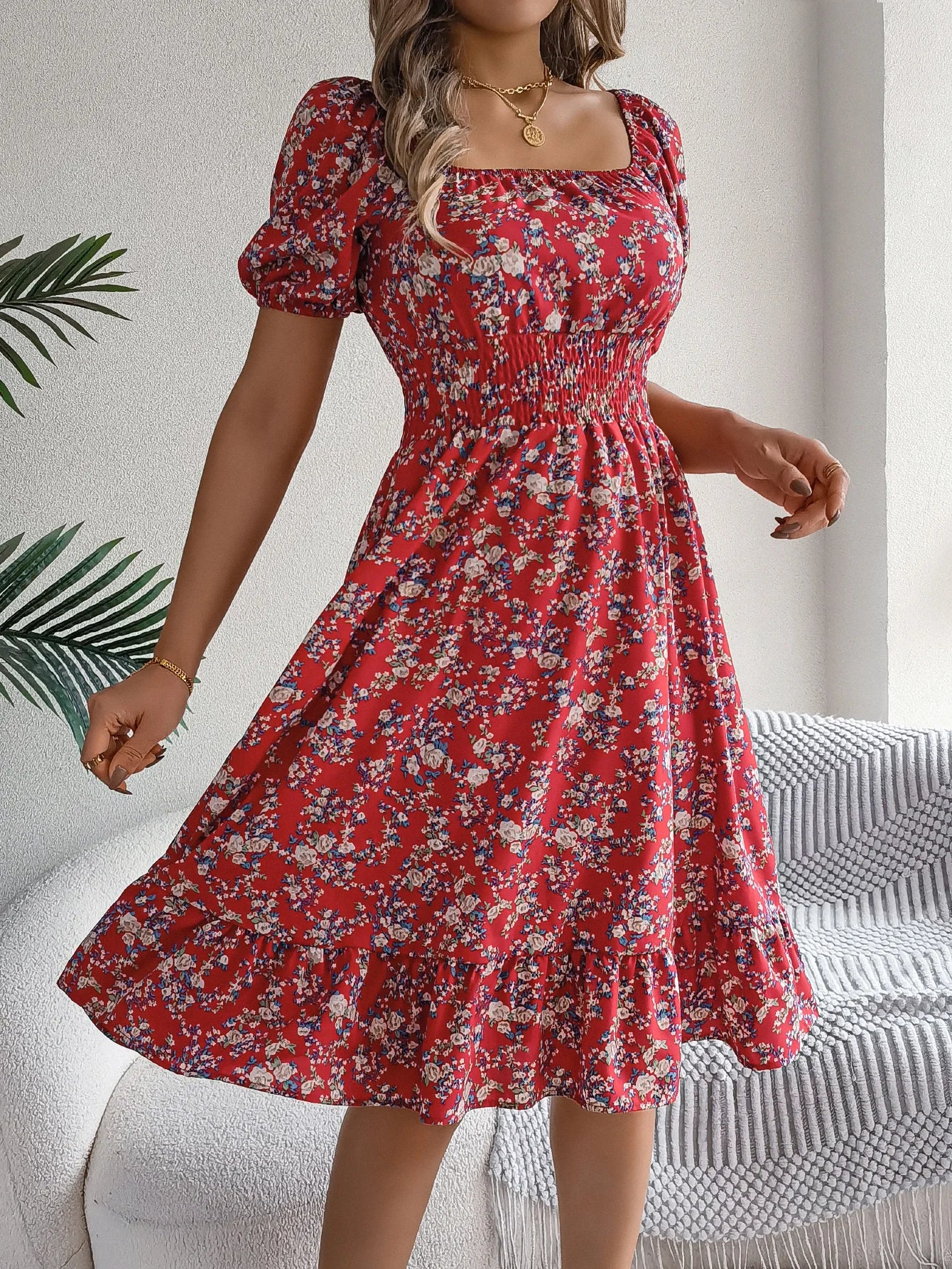 Ava - Boho Floral Dress