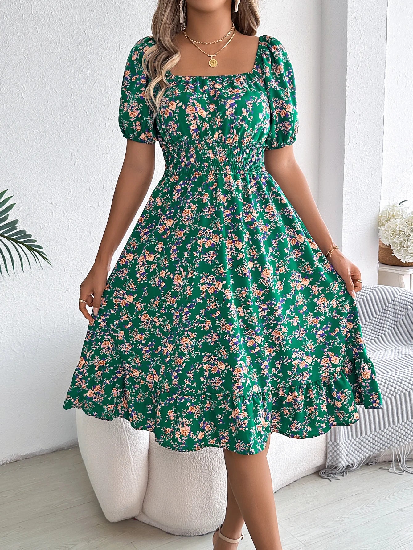 Ava - Boho Floral Dress