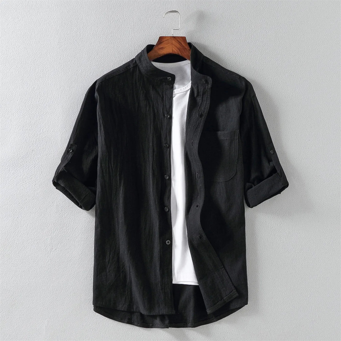 Milo | Mandarin Collar Button-Up