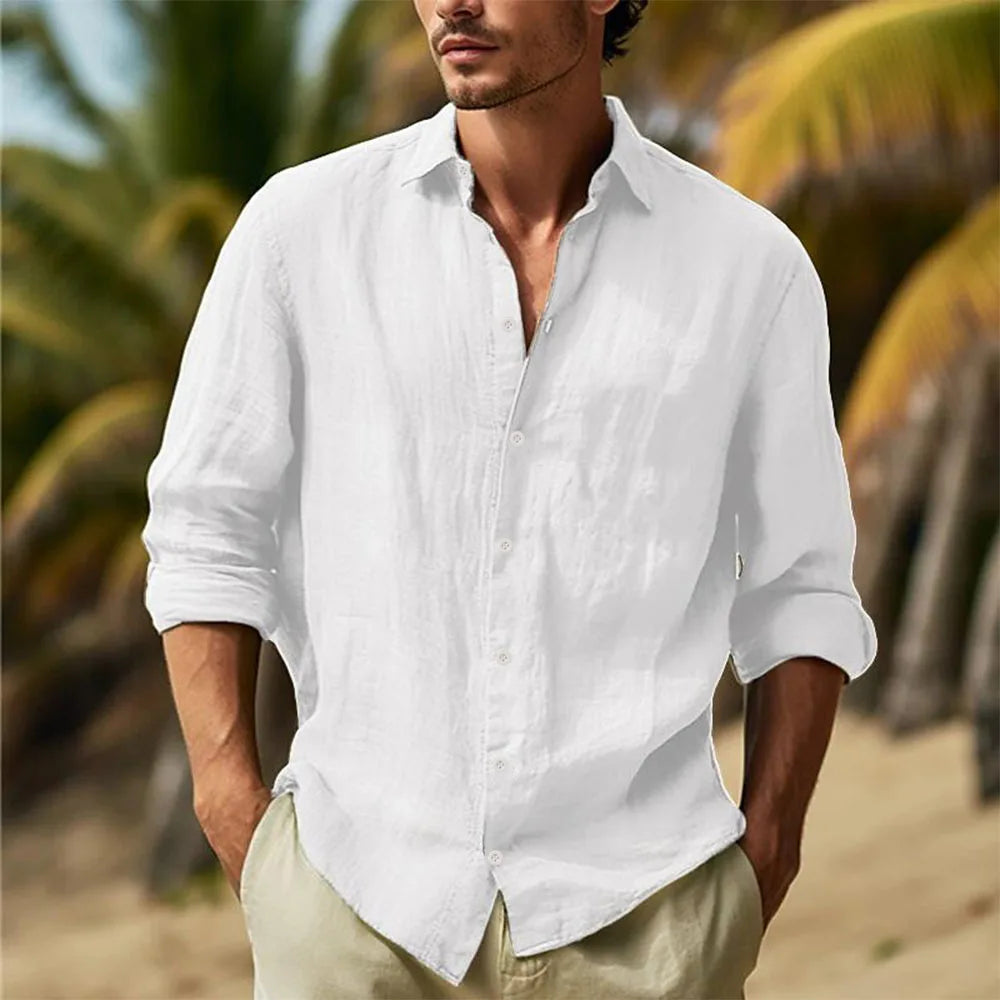 Alaric - Loose Fit Linen Button-Up