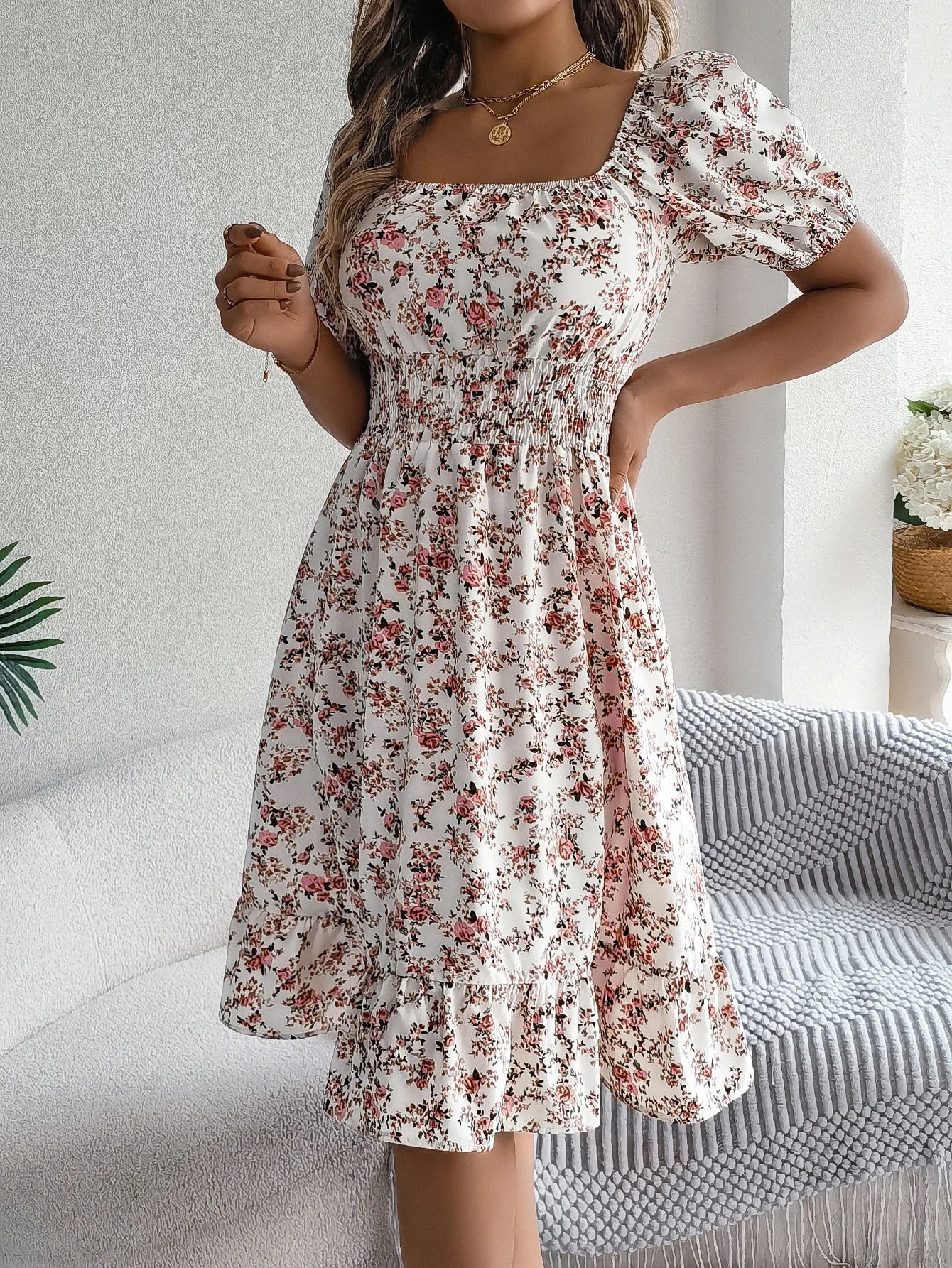 Ava - Boho Floral Dress