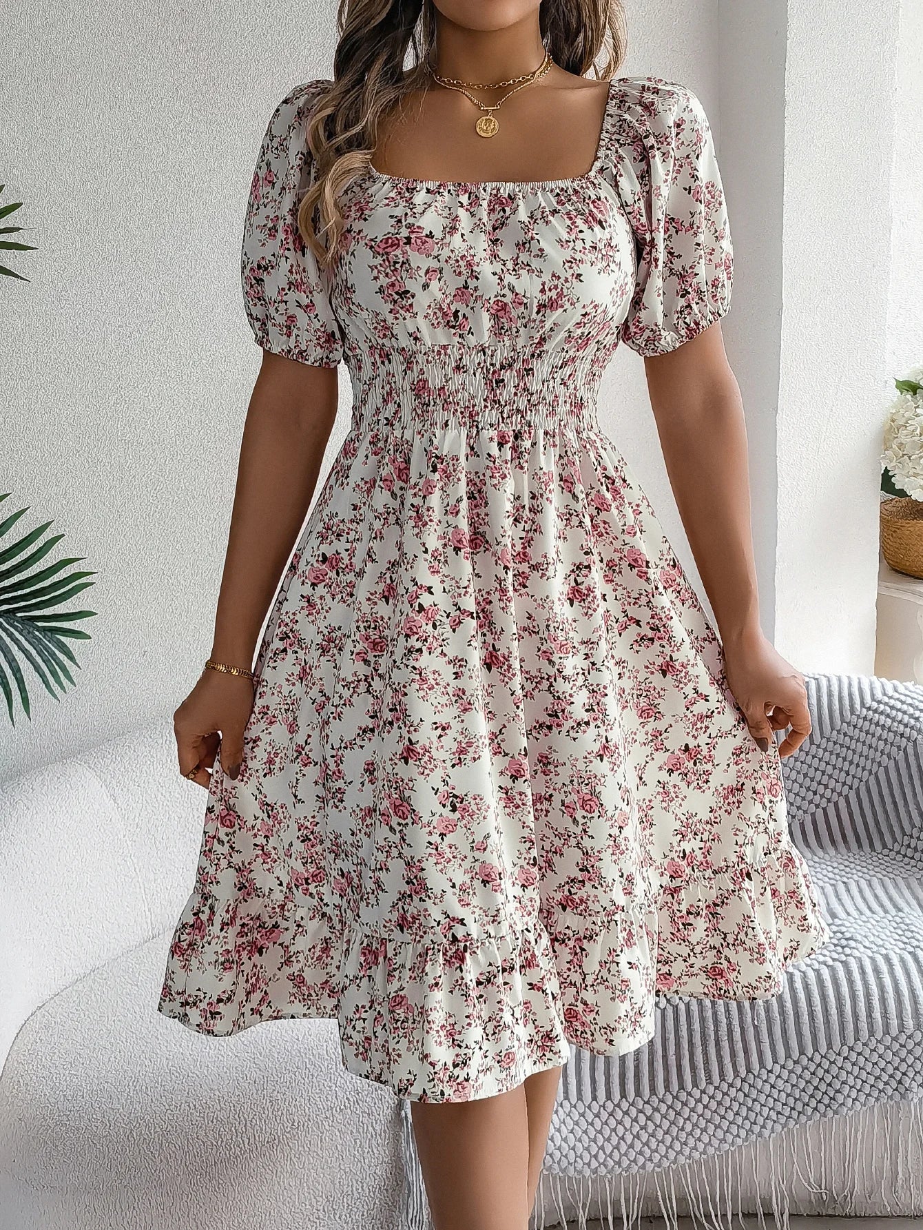 Ava - Boho Floral Dress