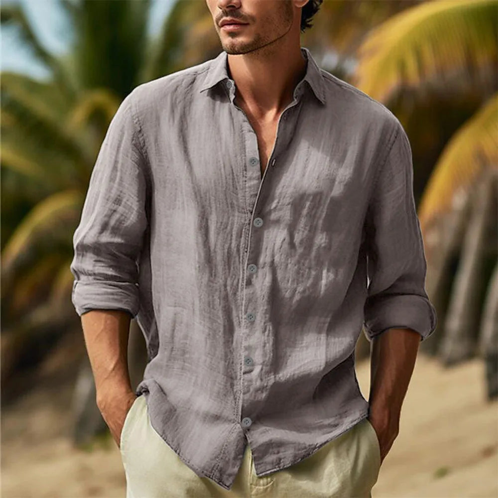 Alaric - Loose Fit Linen Button-Up