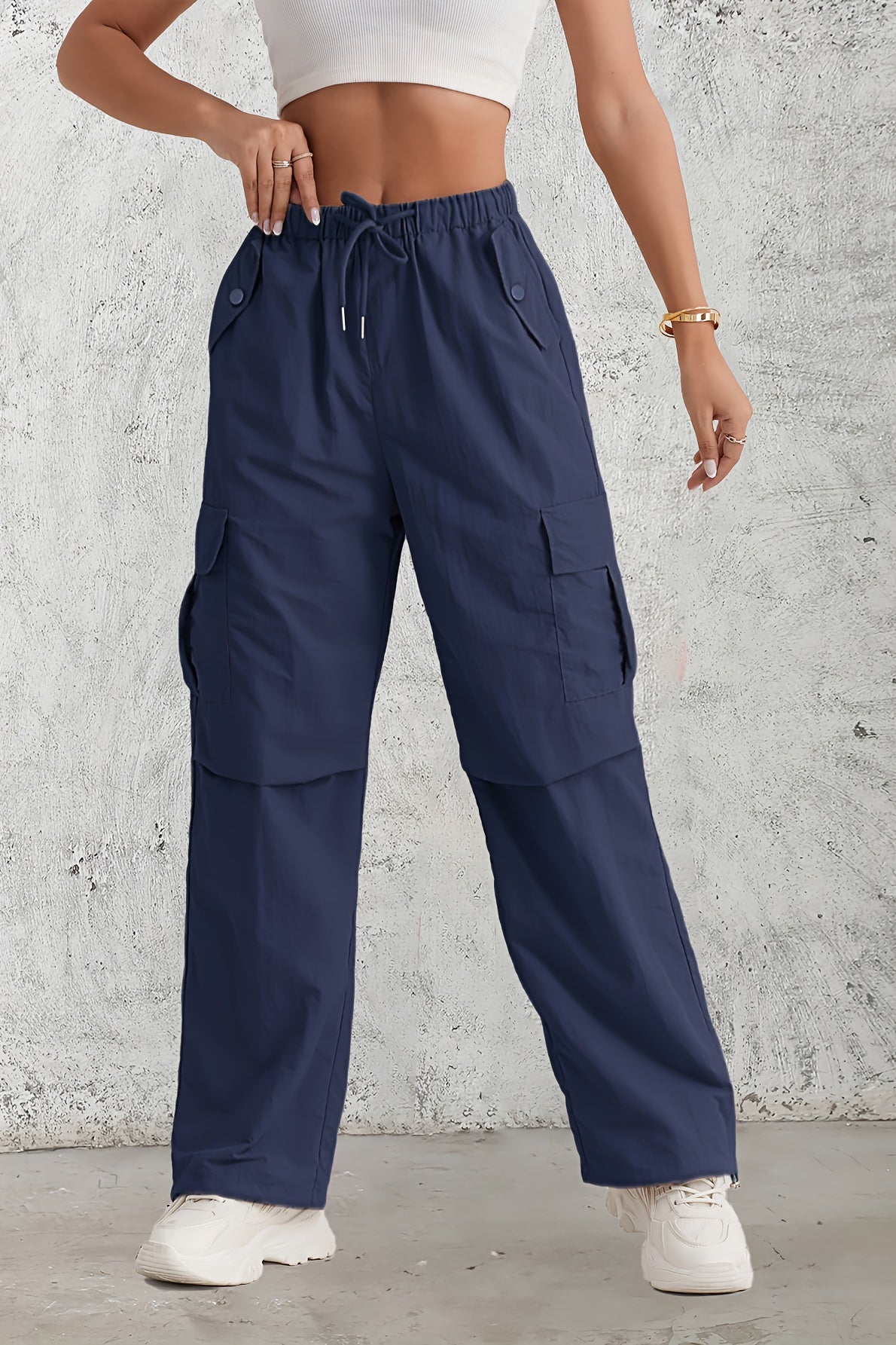 Harlow - High Waist Cargo Pants