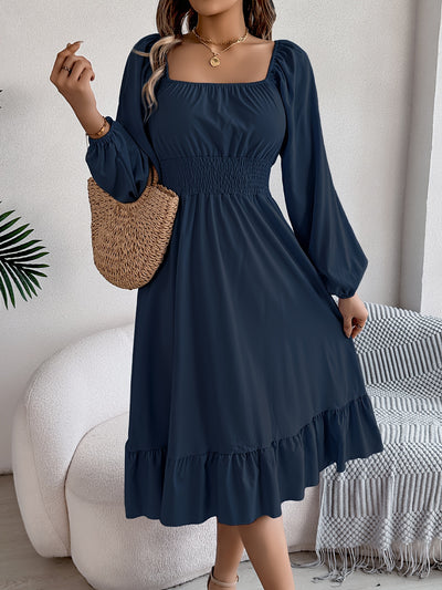 Noelle - Lantern Sleeve Flare Dress