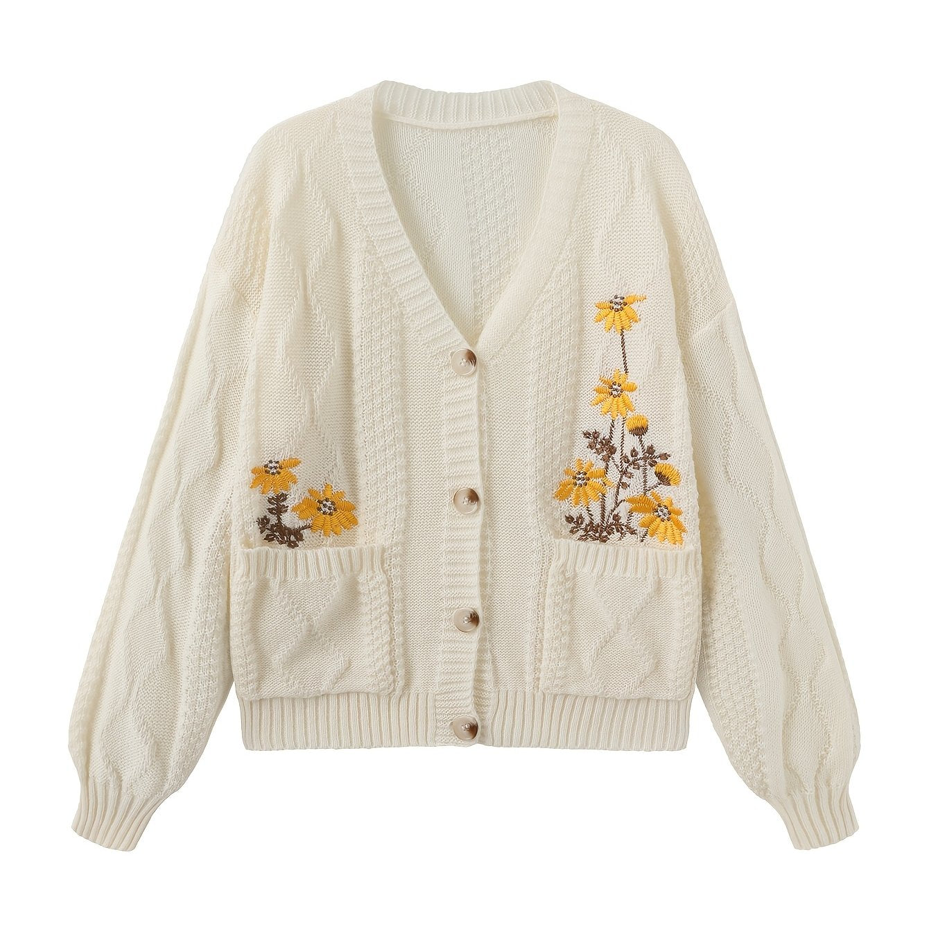 Lilia - Embroidered Floral Cardigan