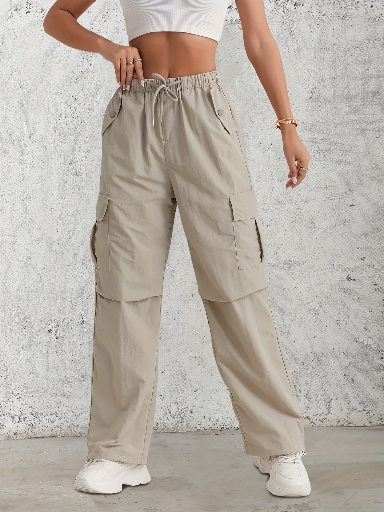 Harlow - High Waist Cargo Pants