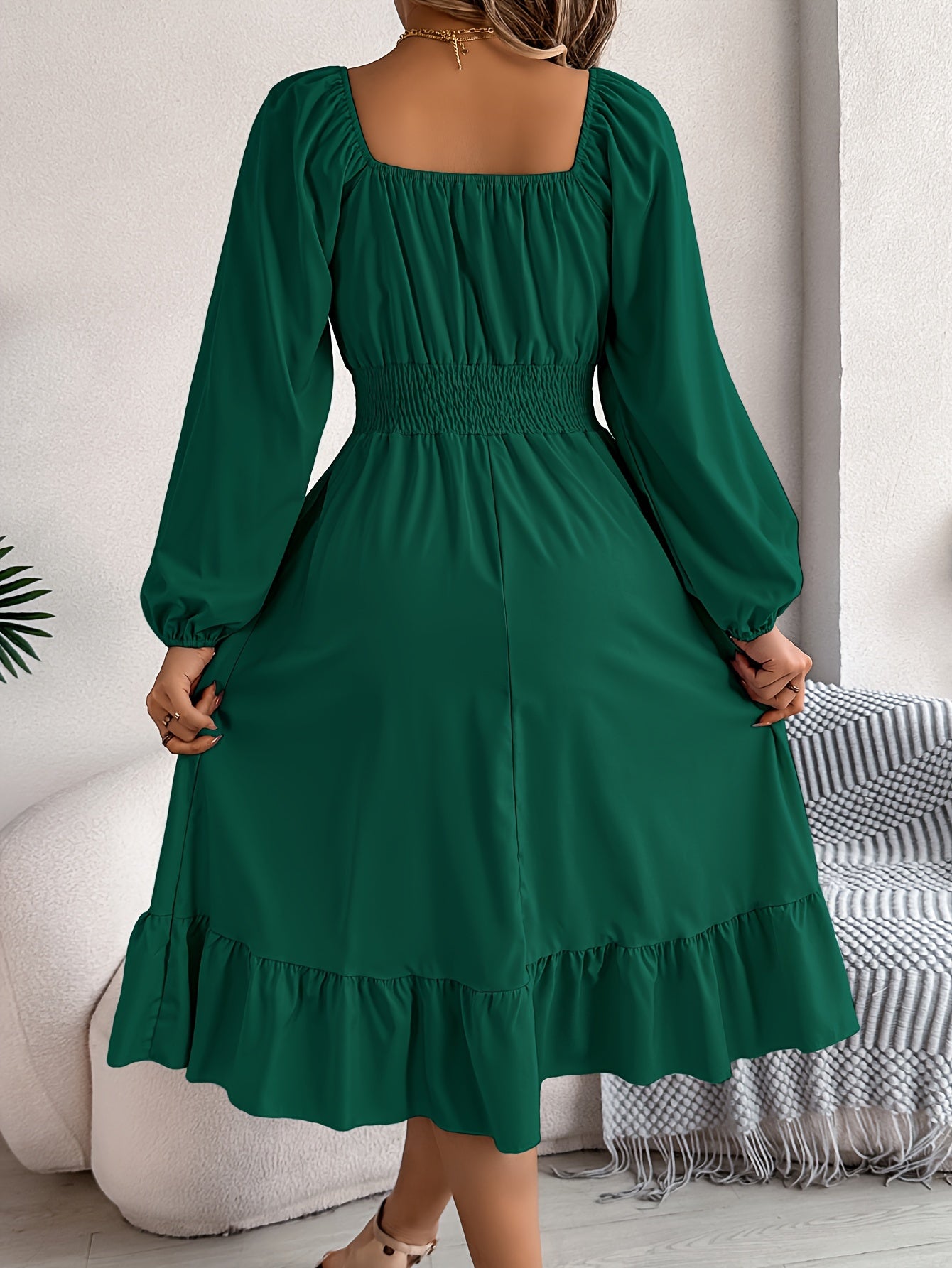 Noelle - Lantern Sleeve Flare Dress