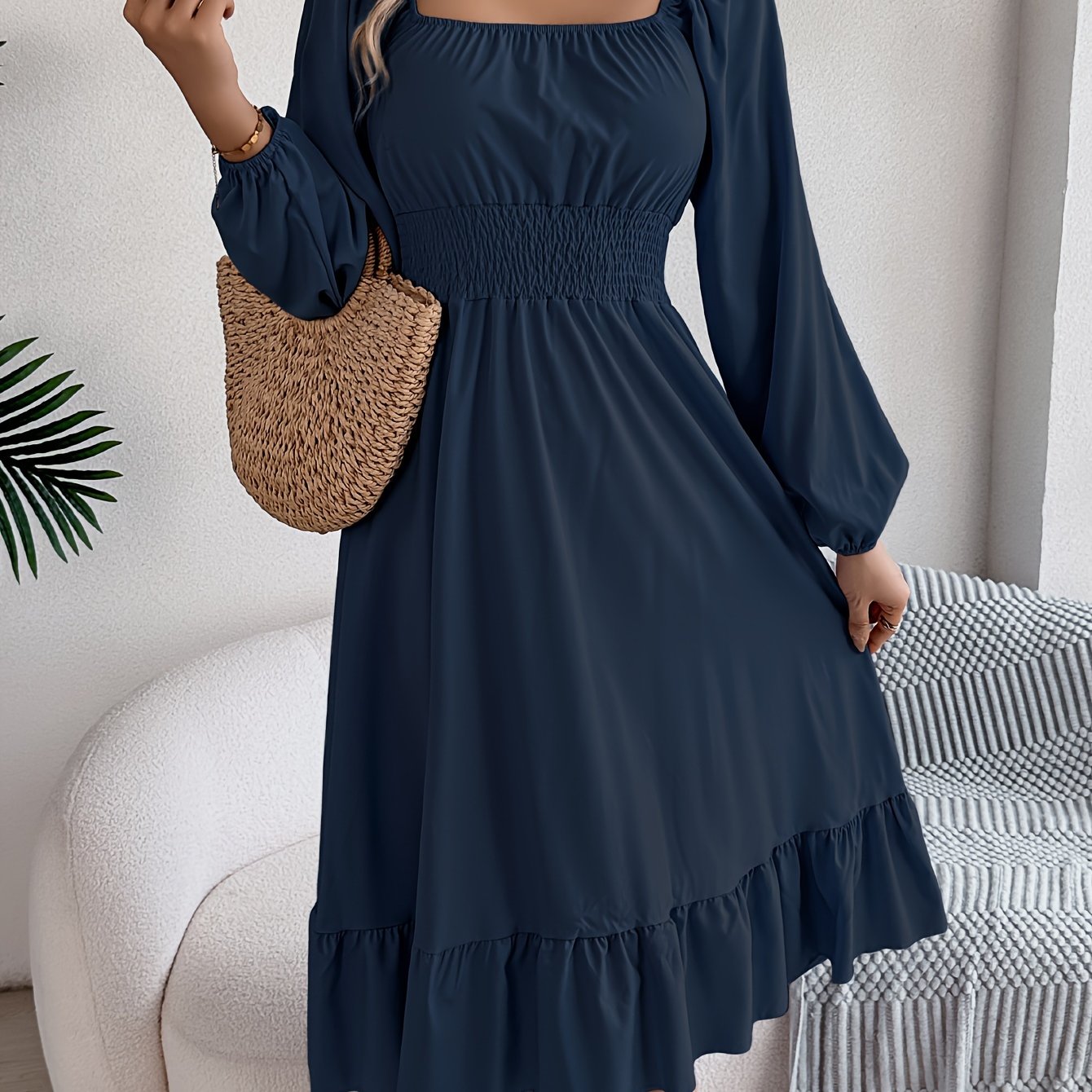 Noelle - Lantern Sleeve Flare Dress