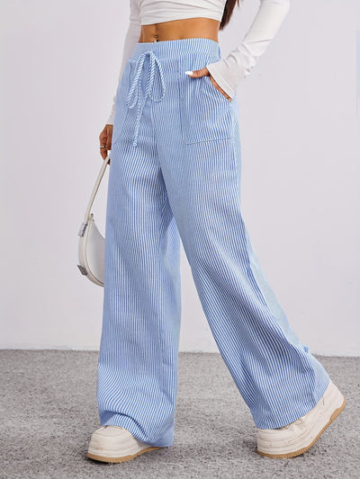 Sloane - Elastic Waist Striped Pants