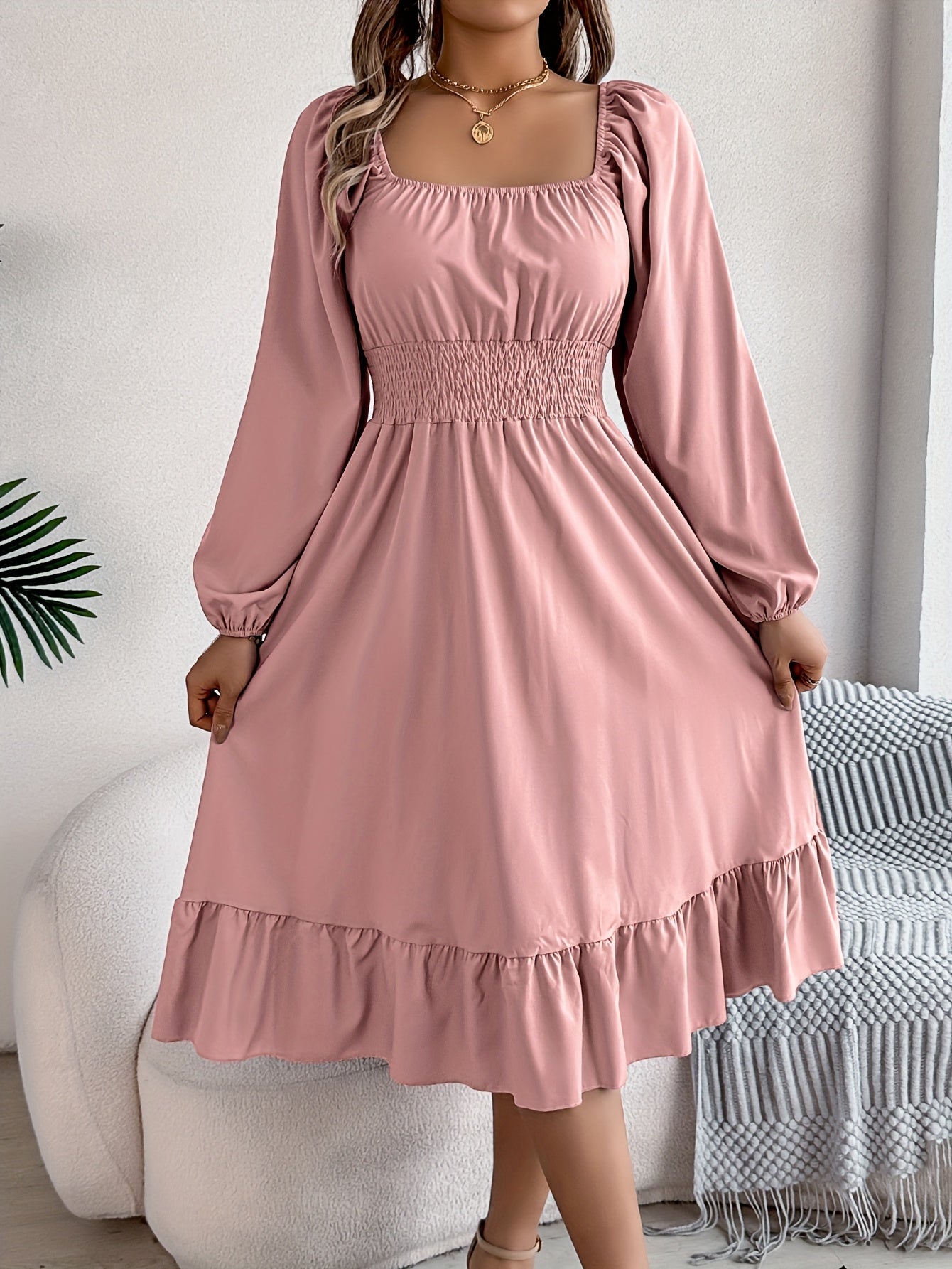 Noelle - Lantern Sleeve Flare Dress