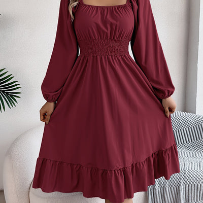 Noelle - Lantern Sleeve Flare Dress